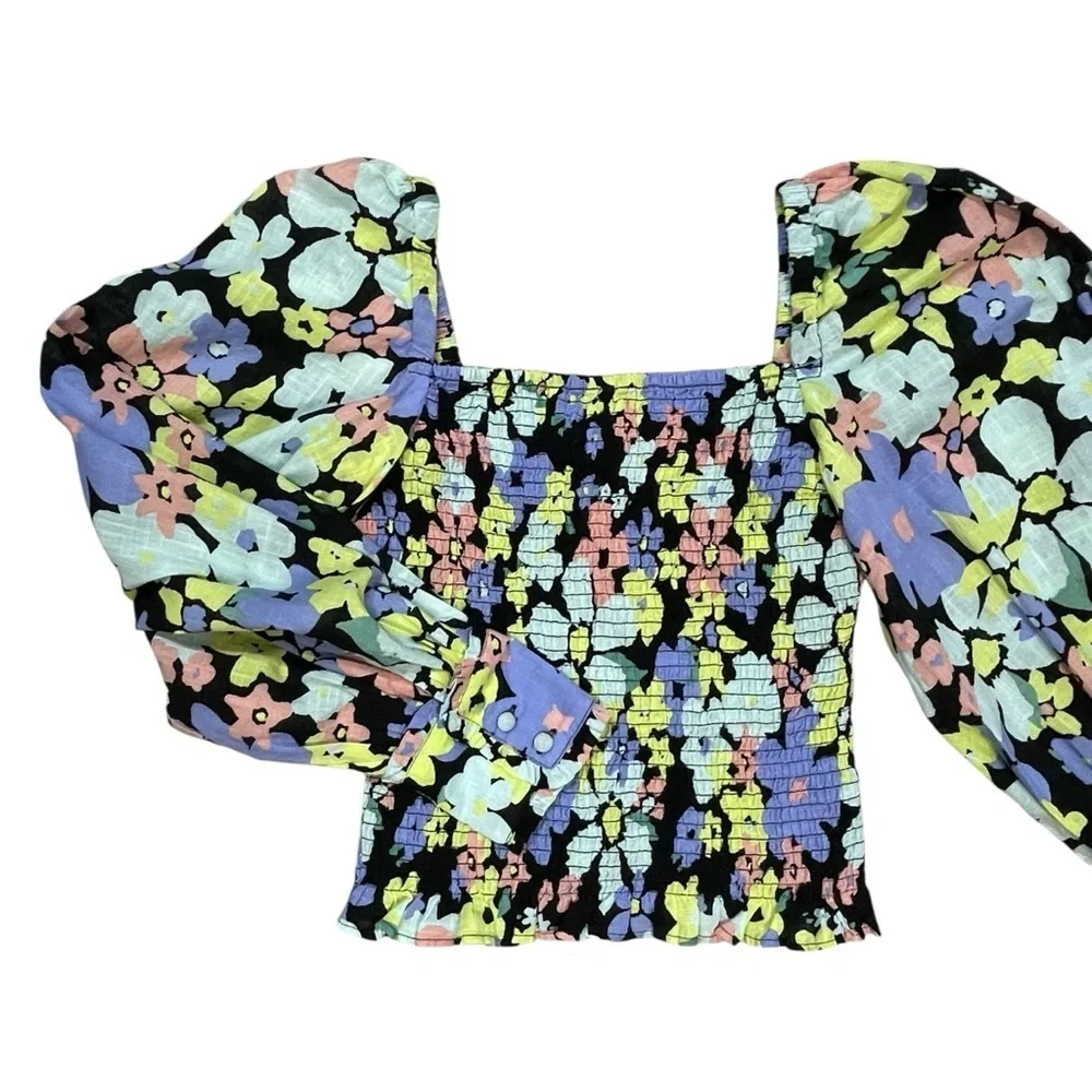 NWT New $98 Free People Ariana Printed Crop Top Size XS